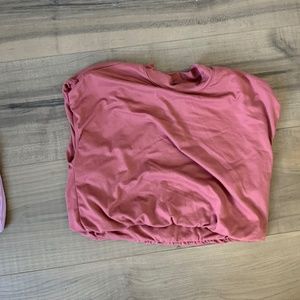 Five Dancewear Crop Top - Dark Blush - YXL